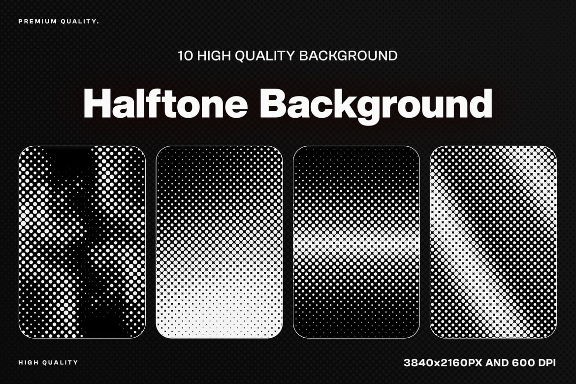 10 Dotted Halftone Background Textures（426608）-技能树